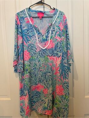 Lilly Pulitzer Delancey dress in sink or swim retail is 178$